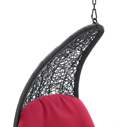 executive chairs | CasaFoyer Landscape Outdoor Patio Hanging Chaise Lounge Swing Chair | Stylish Gray & Tan Rattan Weave | Durable All-Weather Cushion | Contemporary Design | Perfect for Patio, Backyard, Porch, Poolside | casafoyer.myshopify.com