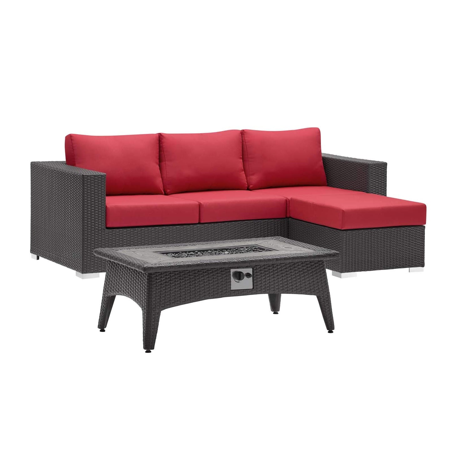 fire pits | Ergode Convene Outdoor Patio Furniture Set | Fire Table | Stylish Aluminum Frames | Water & UV-Resistant Cushions | CSA Certified Propane Gas Fire Pit | Perfect for Entertaining & Relaxation | casafoyer.myshopify.com