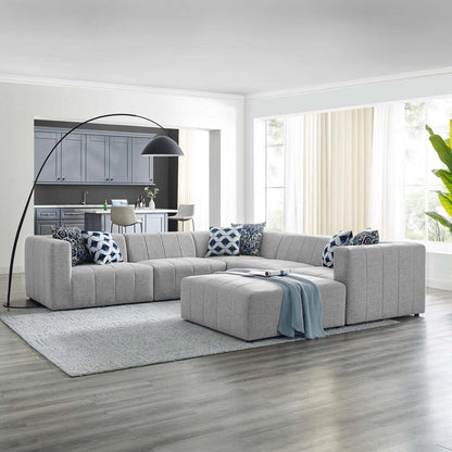 sofas | CasaFoyer Bartlett Upholstered Fabric 6-Piece Sectional Sofa | Retro Modern Design | Soft Polyester Upholstery | Dense Foam Padding | Solid Wood Frame | Modular Connectors | Non-Marking Foot Caps | 331 lbs Weight Capacity | casafoyer.myshopify.com