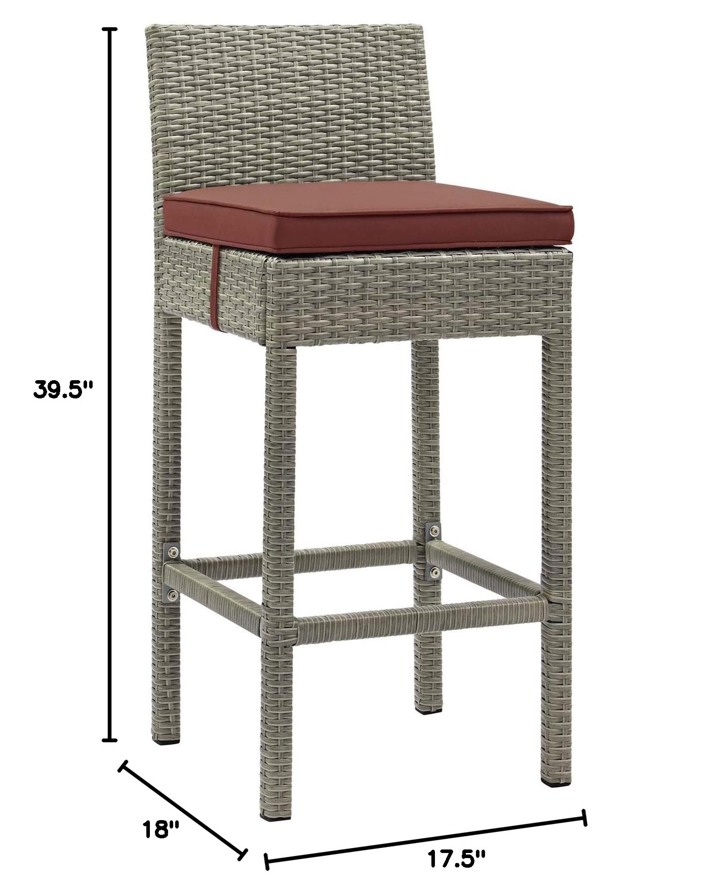 home office desk chairs | CasaFoyer Conduit Outdoor Patio Bar Stool | Stylish & Durable Wicker Rattan Design | Weatherproof & Comfortable | Perfect for Outdoor Spaces | Includes 1 Stool | casafoyer.myshopify.com