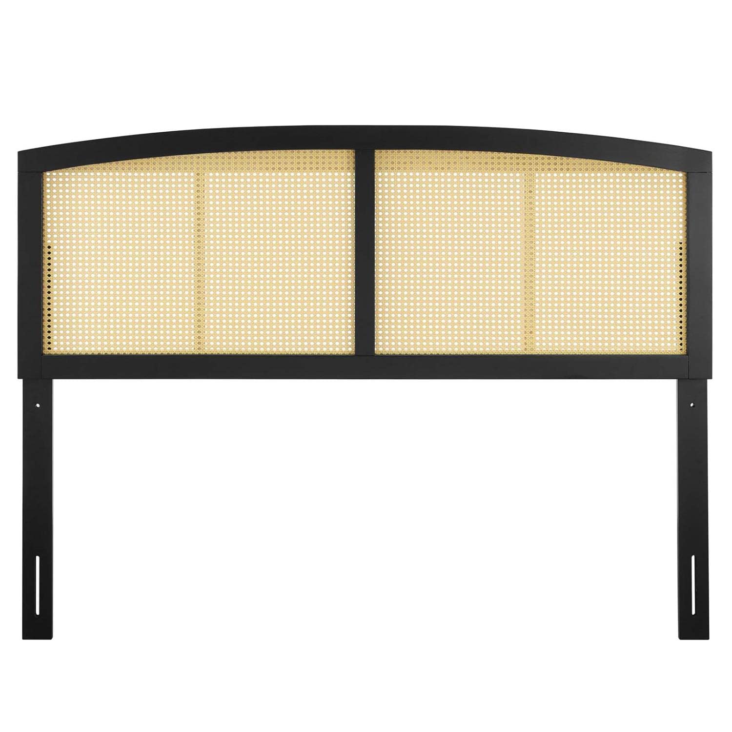 Bed | CasaFoyer Halcyon Cane Woven Rattan Full Headboard | Serene Island Life Ambiance | Mid-Century Modern Design | Natural Wood Frame | Fits Full Size Bed | Compatible with Billie and Margo Collections | Durable Rubberwood Construction | Easy Assembly | casafoyer.myshopify.com