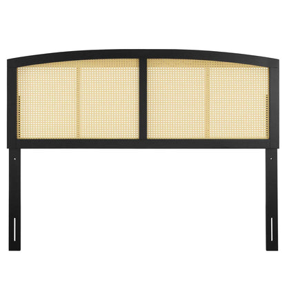 Bed | CasaFoyer Halcyon Cane Woven Rattan King Headboard | Mid-Century Modern Design | Tropical Flair | Compatible with Billie and Margo Collections | Solid Rubberwood Construction | Easy Assembly | Serene Island Vibe | casafoyer.myshopify.com