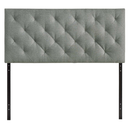 headboards | CasaFoyer Theodore Queen Upholstered Linen Fabric Headboard | Timeless Elegance | Bold Style | Clean Lines | Gray | casafoyer.myshopify.com
