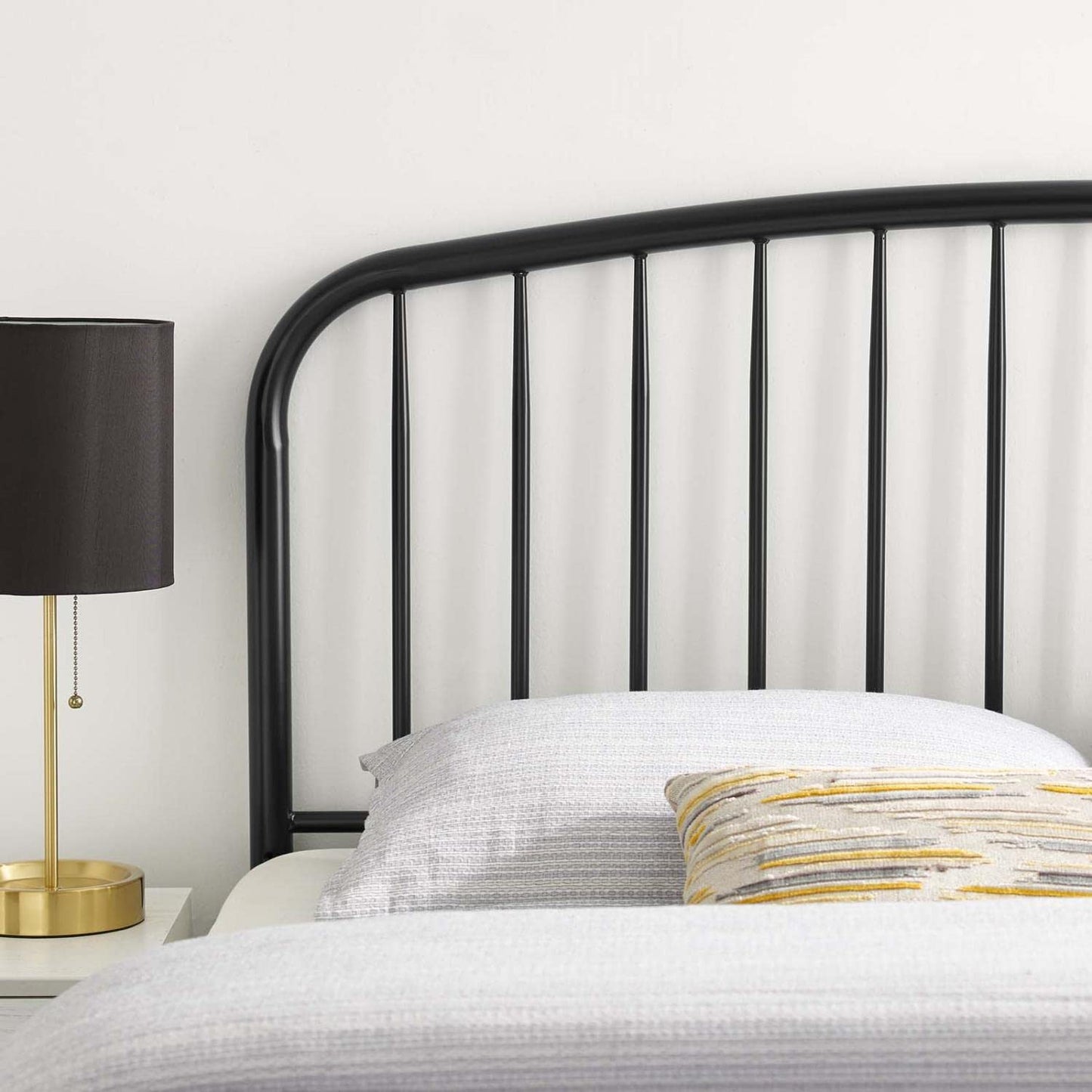 Bed | CasaFoyer Nova Metal Queen Headboard | Modern Farmhouse Style | Durable Iron Construction | Height-Adjustable | Neutral Aesthetic | Perfect for Master Bedroom or Guest Suite | casafoyer.myshopify.com