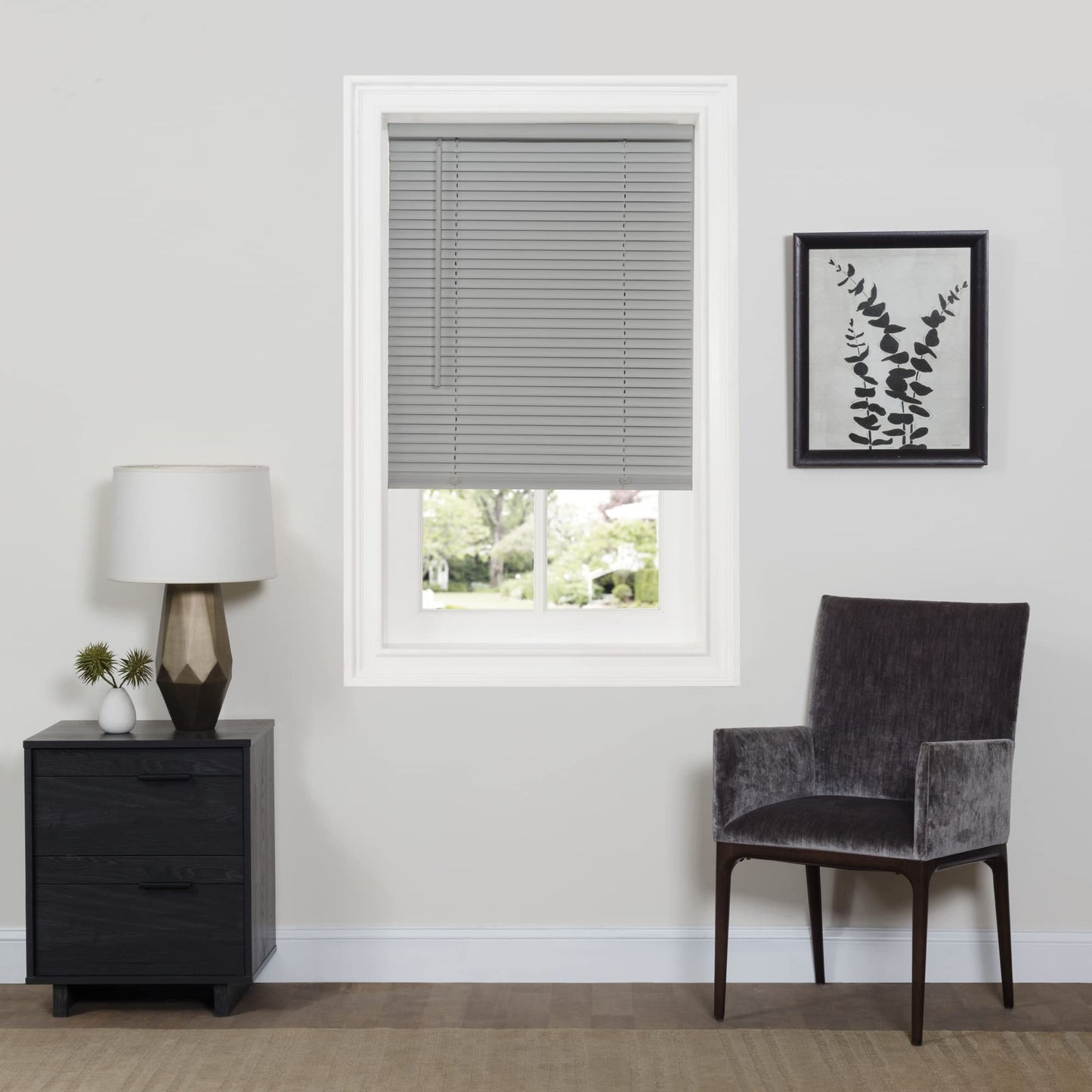 window treatment horizontal blinds | CasaFoyer Cordless GII Deluxe Sundown 1 Blind | Room Darkening | PVC | Tilt Wand | Cordless Lift | Child & Pet Safe | 30x64 Gray | casafoyer.myshopify.com