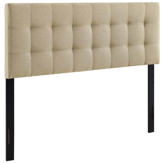 headboards | CasaFoyer  Lily King Upholstered Linen Fabric Tufted Headboard | Elegant Design | Durable Construction | Lightweight | Beige | casafoyer.myshopify.com