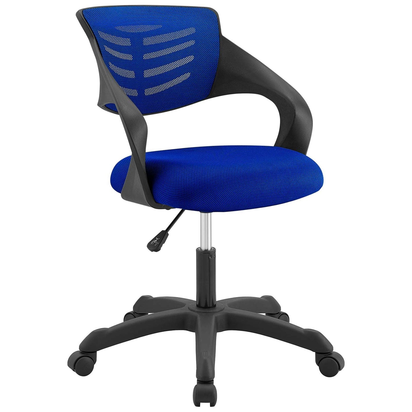 home office desk chairs | CasaFoyer Thrive Mesh Office Chair | Durable Nylon Frame | Lumbar Support | Breathable Back | Comfortable Seat | Height Adjustment | 360 Swivel | Blue | casafoyer.myshopify.com