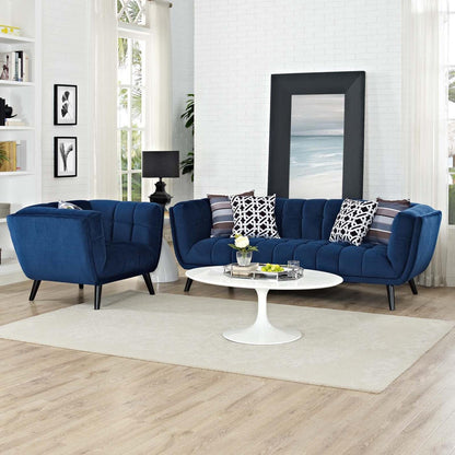 kitchen and dining room sets | CasaFoyer Bestow Performance Velvet Living Room Set | Wide Profile | Soft & Durable Upholstery | Button Tufting | Sturdy Wood Legs | Includes Sofa & Armchair | casafoyer.myshopify.com