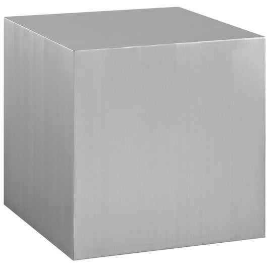 end tables | Ergode Cast Stainless Steel Side Table | Modern Design | Seamless Welding | Contemporary Aesthetic | Perfect for Living Room or Lounge Space | casafoyer.myshopify.com