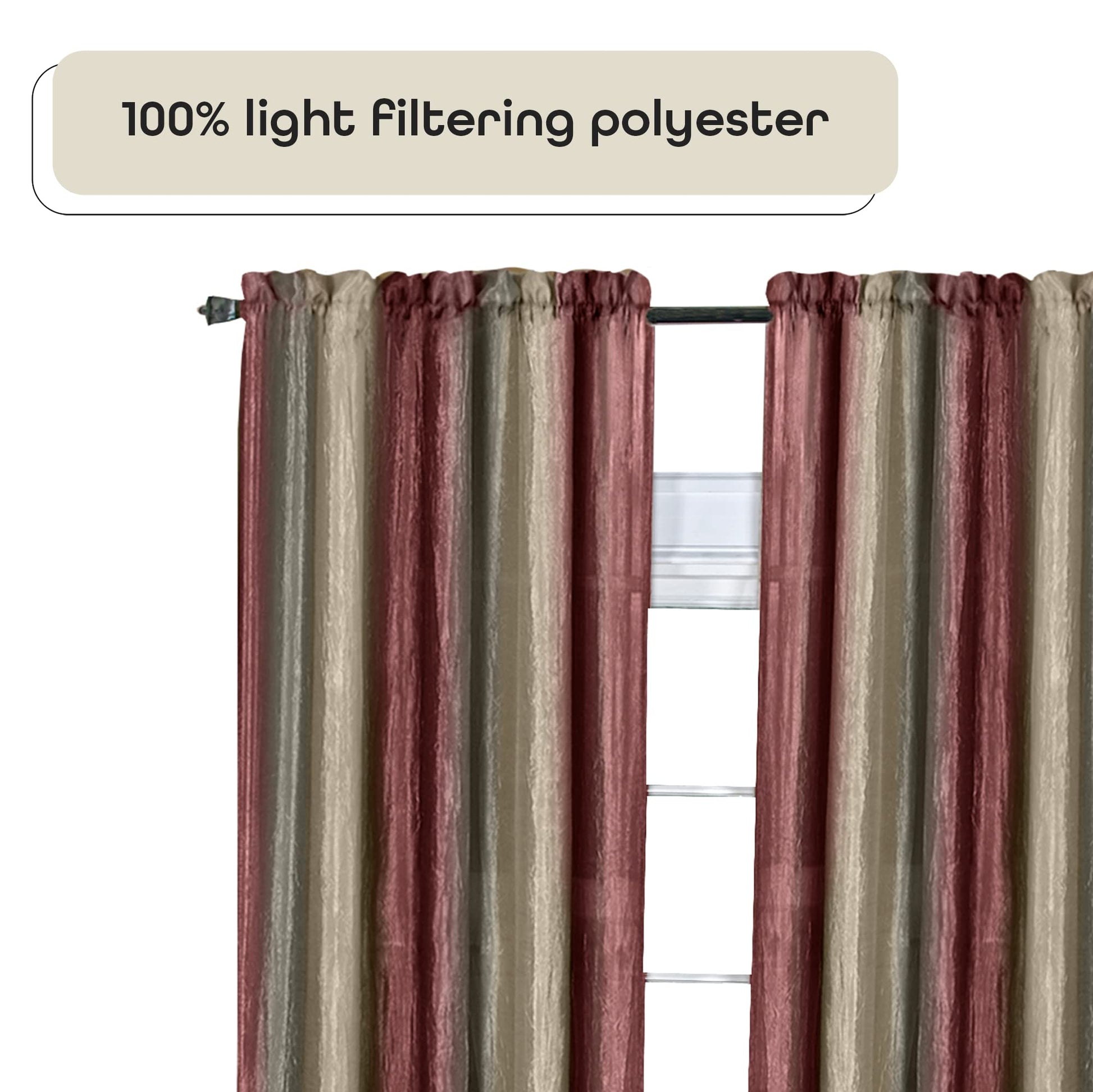 solar panels | CasaFoyer Ombre-Tailored Panel | Vibrant Rainbow Colors | Optional Matching Scarf, Tie-Up Shade, Waterfall Valance | 50x63 | Burgundy | casafoyer.myshopify.com