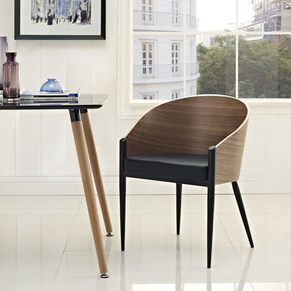 home office desk chairs | CasaFoyer Cooper Dining Chair | Elegant Chrome Legs | Curved Wooden Back | Modern & Dynamic Vibe | Stable Four-Legged Structure | Set of 1 | casafoyer.myshopify.com