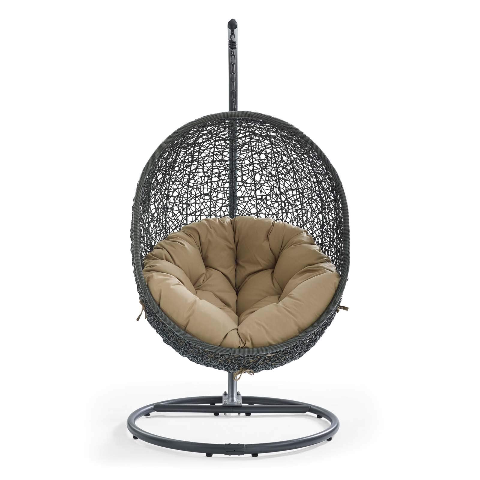 porch swings | Ergode Hide Outdoor Patio Swing Chair | Tranquil Island Retreat | Synthetic Rattan Weave | All-Weather Cushion | Powder-Coated Steel Frame | UV Resistant | Perfect for Patio, Backyard, Porch, Poolside | Indoor Lounge, Bedroom | Includes Cloak Swing Chair | casafoyer.myshopify.com