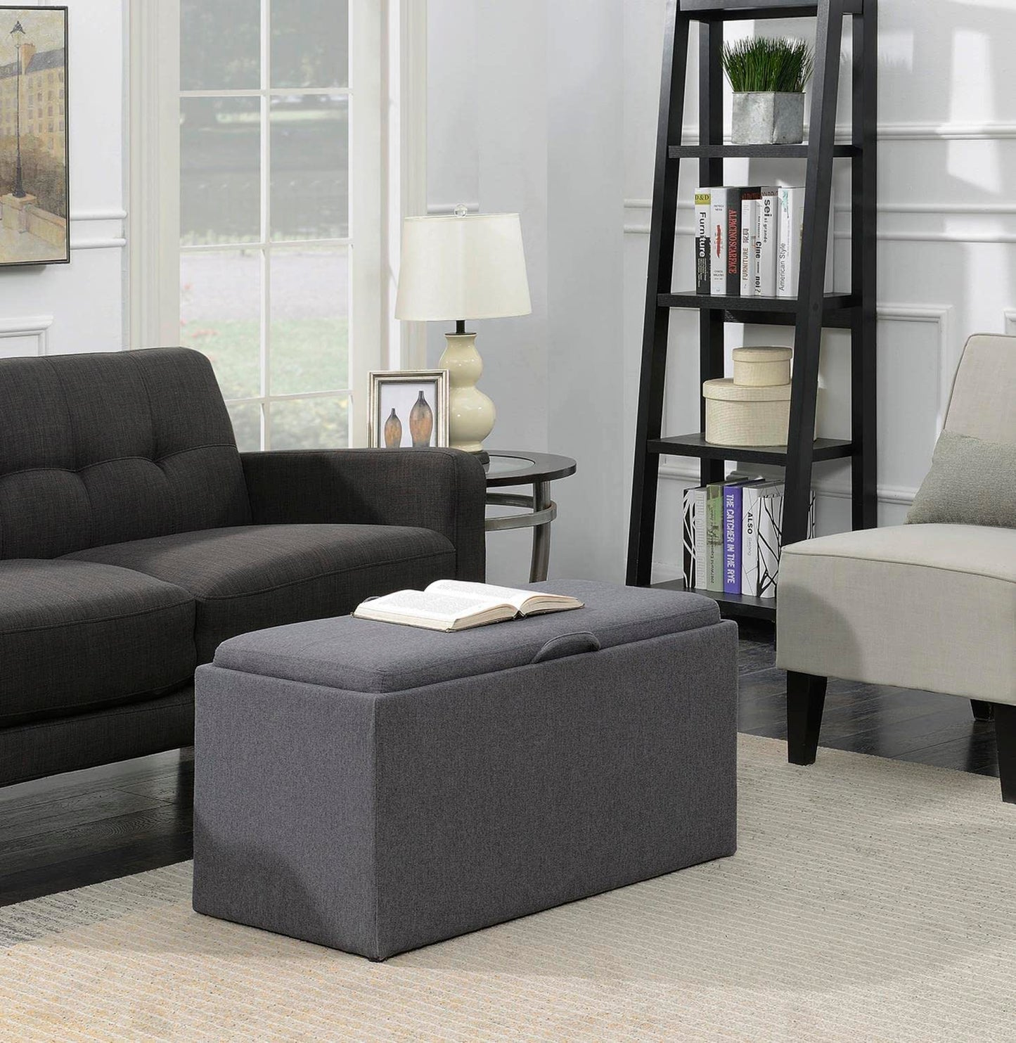 Sofa & chair Sets | Designs4Comfort Sheridan Storage Bench | Reversible Tray | 2 Side Ottomans | Ample Storage | Comfortable Seating | Hardwood Serving Trays | Functional & Stylish | casafoyer.myshopify.com