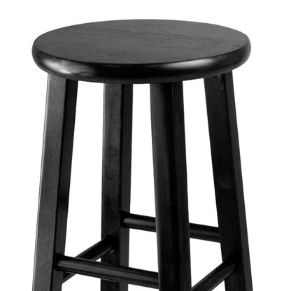 barstools | CasaFoyer  Wood Pacey Stools | Timeless Design | Solid Wood | Black Finish | 29.1 Height | 13.6 Width | 13.6 Depth | Pre-Assembled | 220 lbs Capacity | casafoyer.myshopify.com