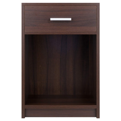 TABLE | Ergode  Wood Rennick 1-Drawer Accent Table | Sleek & Modern Design | Bedside Table | Mini-Bookshelf | Printer Stand | Cocoa Finish | Easy Assembly | casafoyer.myshopify.com