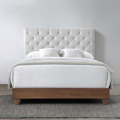 adjustable bed bases | CasaFoyer Rhiannon Tufted Upholstered Fabric Queen Bed | Walnut Beige | Luxury Design | Sturdy Frame | Easy Assembly | 800 lbs Weight Capacity | casafoyer.myshopify.com