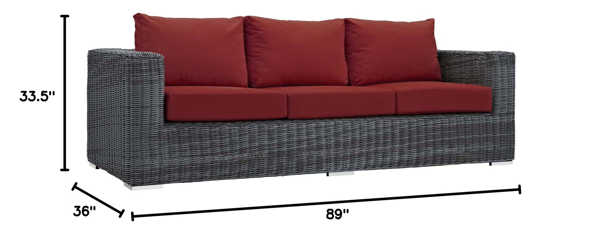 sofas | CasaFoyer Summon Outdoor Patio Sofa | Two-Tone Rattan | Sunbrella Cushions | Aluminum Frame | Ultimate Outdoor Comfort | Ideal for Patio, Backyard, Poolside | casafoyer.myshopify.com