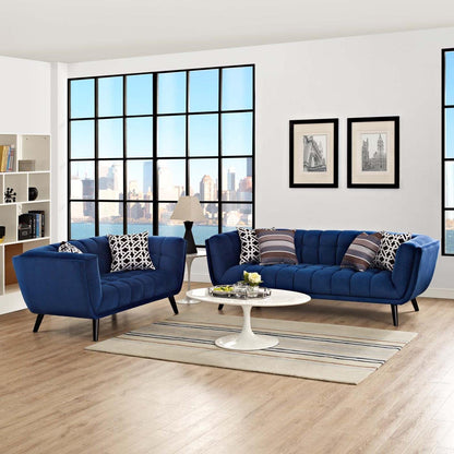kitchen and dining room sets | CasaFoyer Bestow Performance Velvet Living Room Set | Wide Profile | Soft & Durable Upholstery | Button Tufting | Sturdy Wood Legs | Ample Seating Space | Navy | casafoyer.myshopify.com