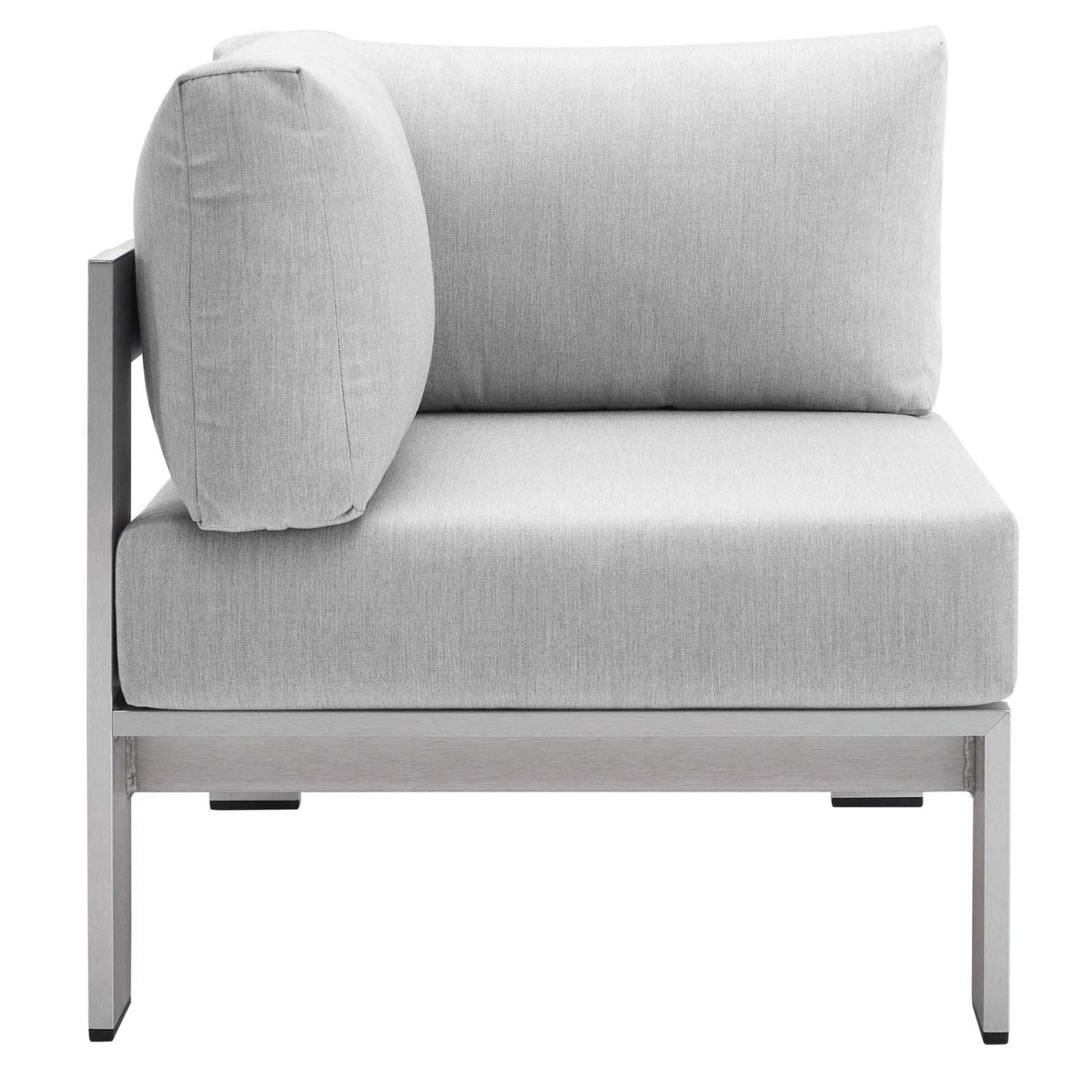 sofas | CasaFoyer Shore Outdoor Aluminum Corner Sofa | Weatherproof | Sunbrella Fabric | Sturdy Frame | Perfect for Outdoor Relaxation | Silver Gray | casafoyer.myshopify.com