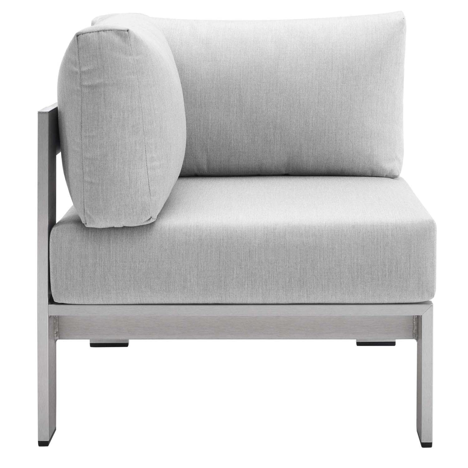 sofas | CasaFoyer Shore Outdoor Aluminum Corner Sofa | Weatherproof | Sunbrella Fabric | Sturdy Frame | Perfect for Outdoor Relaxation | Silver Gray | casafoyer.myshopify.com