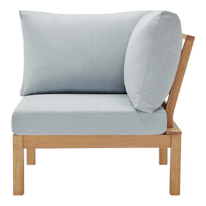 sofas | CasaFoyer Freeport Outdoor Patio Sectional Sofa Corner Chair | FSC Certified Karri Wood | Natural Frame | All-Weather Cushions | Coastal Style | casafoyer.myshopify.com