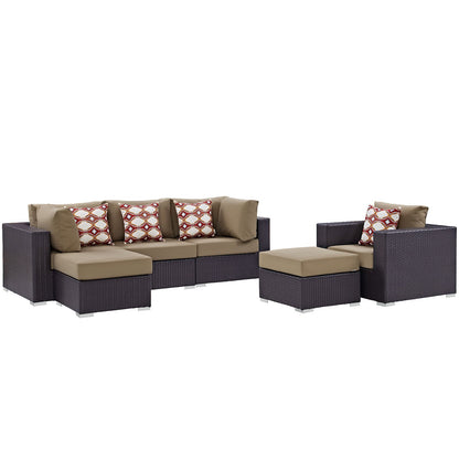 kitchen and dining room sets | CasaFoyer Convene Outdoor Sectional Set | Synthetic Rattan | Weather-Resistant Cushions | Patio Sofa, Loveseat, Ottoman | Pillows, Armchairs, Side Tables | casafoyer.myshopify.com