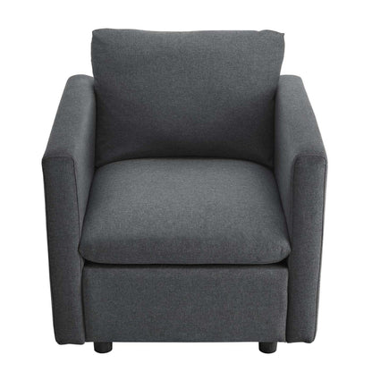 home office desk chairs | CasaFoyer Activate | Modern Upholstered Armchair | Versatile Design for Lounging | Family Rooms, Apartments, Offices | Dense Foam Padding | Soft Polyester Fabric | Sleek Black Wood Legs | Easy Assembly | Compact Shipping | 441 lbs Weight Capacity | casafoyer.myshopify.com