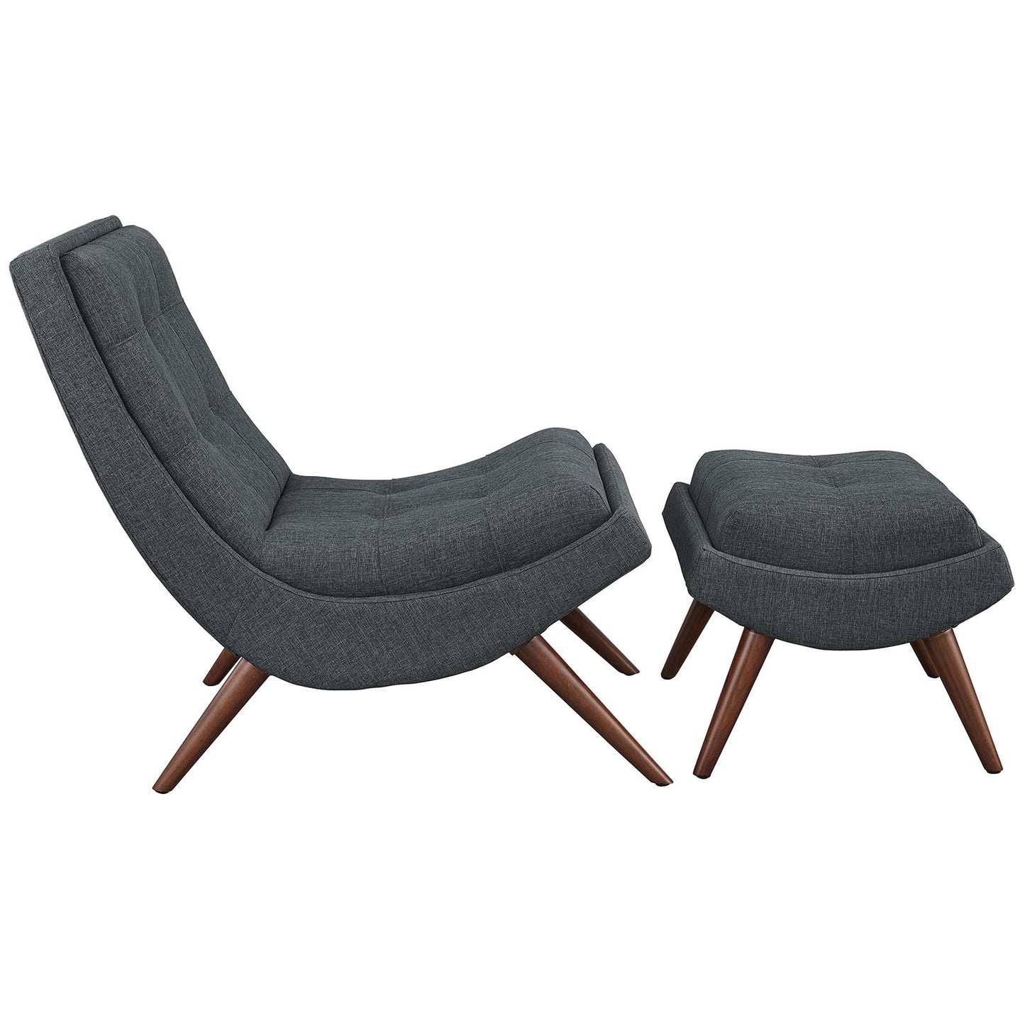 home office desk chairs | CasaFoyer Ramp Lounge Chair Set | Effortless Relaxation | Plush Fabric Upholstery | Cherry Stained Wood Legs | Ideal for Leisurely Moments | casafoyer.myshopify.com