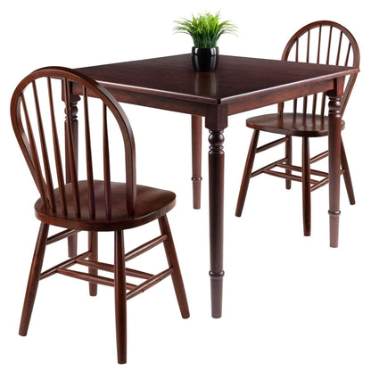 childrens table and chair sets | CasaFoyer  Wood Mornay 3-Piece Dining Set | Elegant Design | Walnut Finish | Sturdy Solid Wood | Compact Size | Easy Assembly | casafoyer.myshopify.com