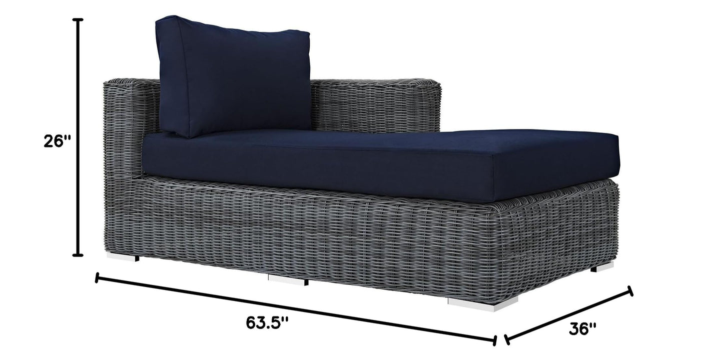 executive chairs | CasaFoyer Summon Outdoor Patio Right Arm Chaise | Ultimate Comfort & Quality | Sunbrella Fabric | UV Protection | Contemporary Design | Durable Frame | casafoyer.myshopify.com