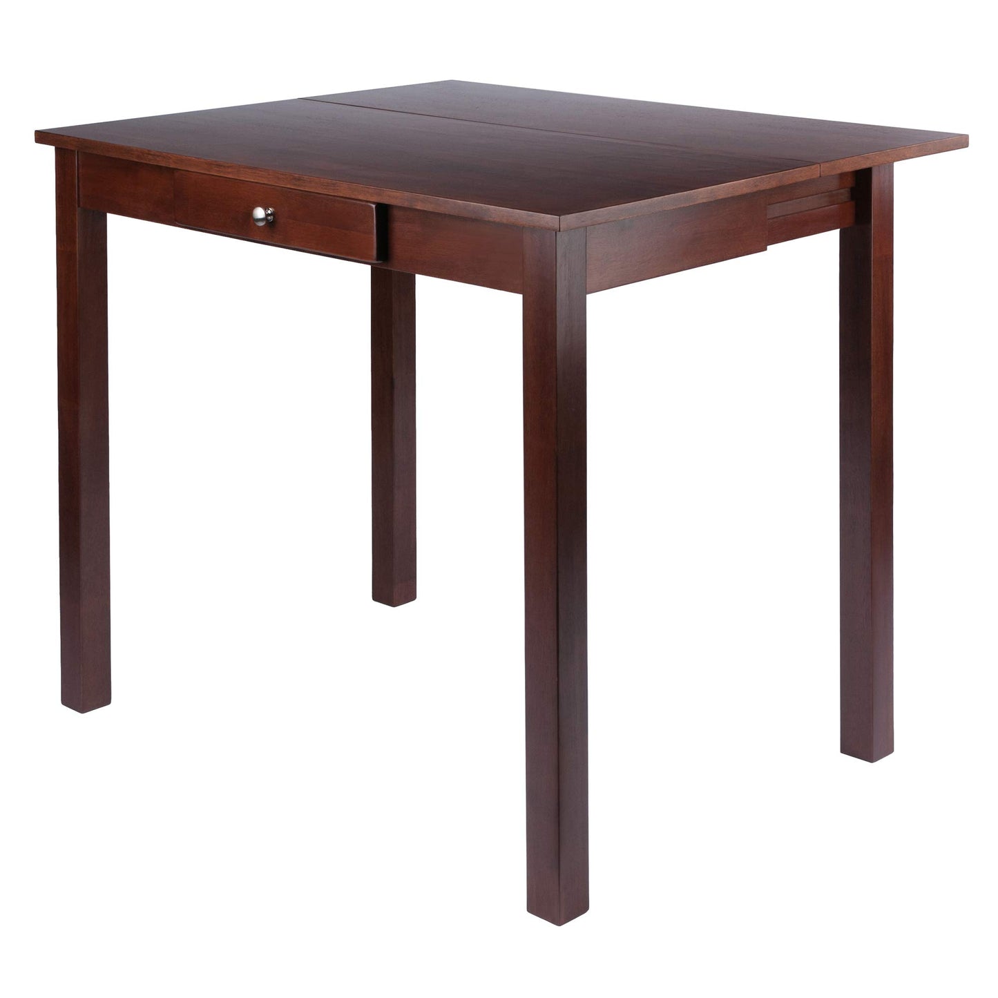 childrens table and chair sets | CasaFoyer  Wood Perrone High Table Set | Expandable Drop Leaf Table & 2 Stools | Walnut Finish | Space-Saving Design | Solid Wood Construction | casafoyer.myshopify.com