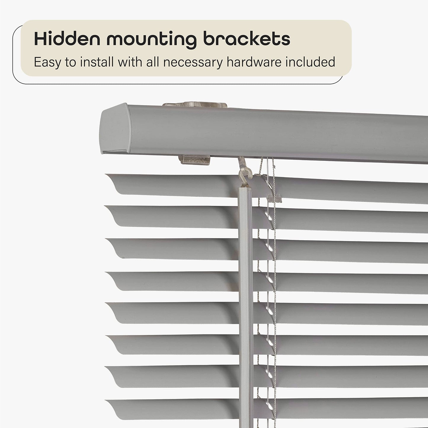 window treatment horizontal blinds | CasaFoyer Cordless GII Deluxe Sundown 1 Blind | Room Darkening | PVC | Child & Pet Safe | Easy to Operate | Hidden Mounting Brackets | 27x64 Gray | casafoyer.myshopify.com