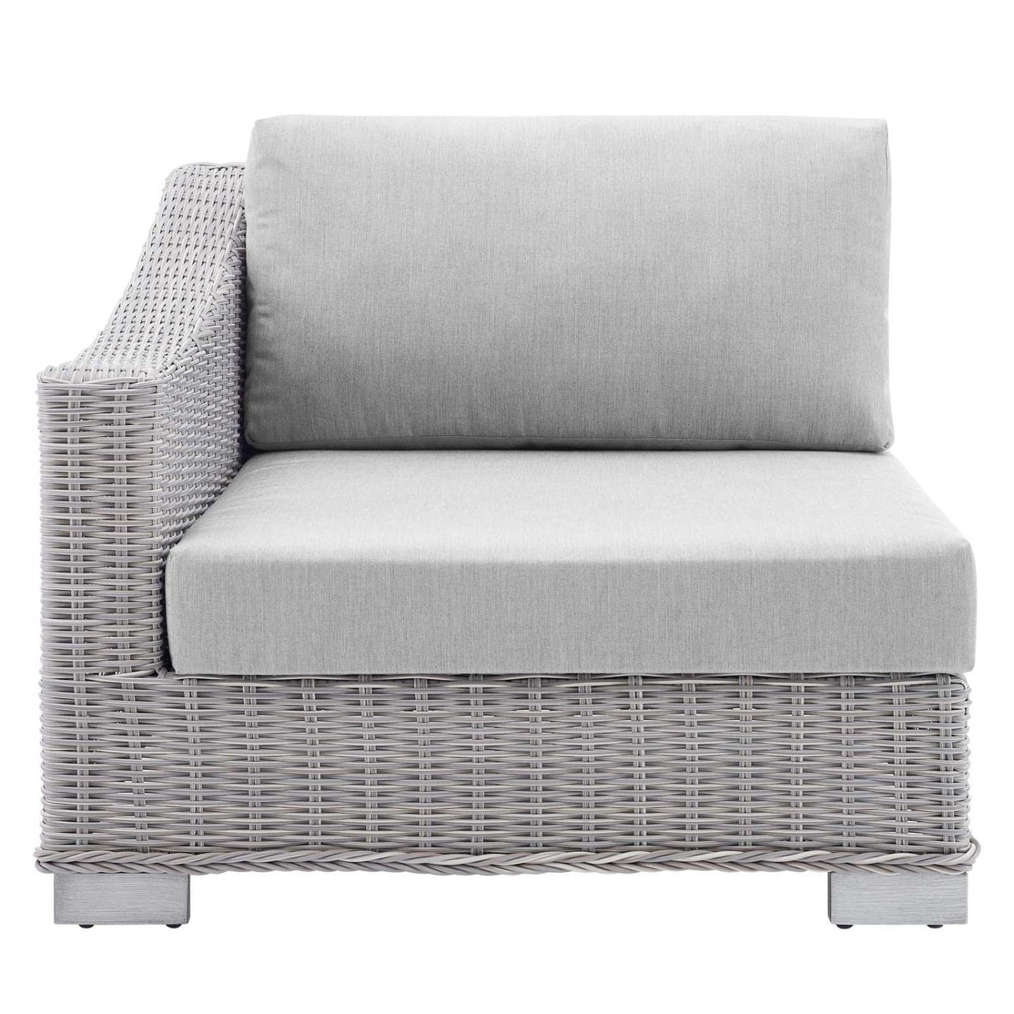 sofas | CasaFoyer Conway Outdoor Patio Sunbrella Wicker Rattan 6-Piece Sectional Sofa Furniture Set | Light Gray | UV-Resistant | Modular Design | Durable Aluminum Frames | Water-Resistant Sunbrella Covers | casafoyer.myshopify.com