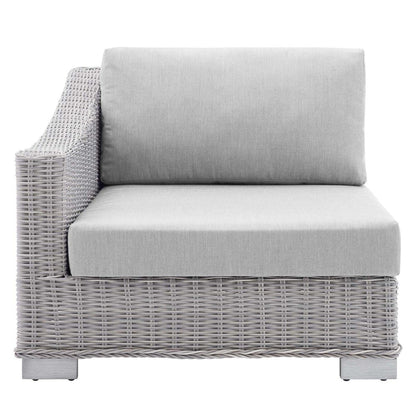 sofas | CasaFoyer Conway Outdoor Patio Sunbrella Wicker Rattan 6-Piece Sectional Sofa Furniture Set | Light Gray | UV-Resistant | Modular Design | Durable Aluminum Frames | Water-Resistant Sunbrella Covers | casafoyer.myshopify.com