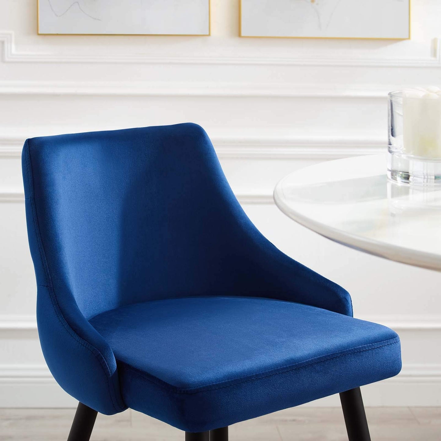 barstools | CasaFoyer Adorn Performance Velvet Bar Stool | Timeless Design | Stain-Resistant | Cozy Seating | Vintage Modern Style | Navy | casafoyer.myshopify.com