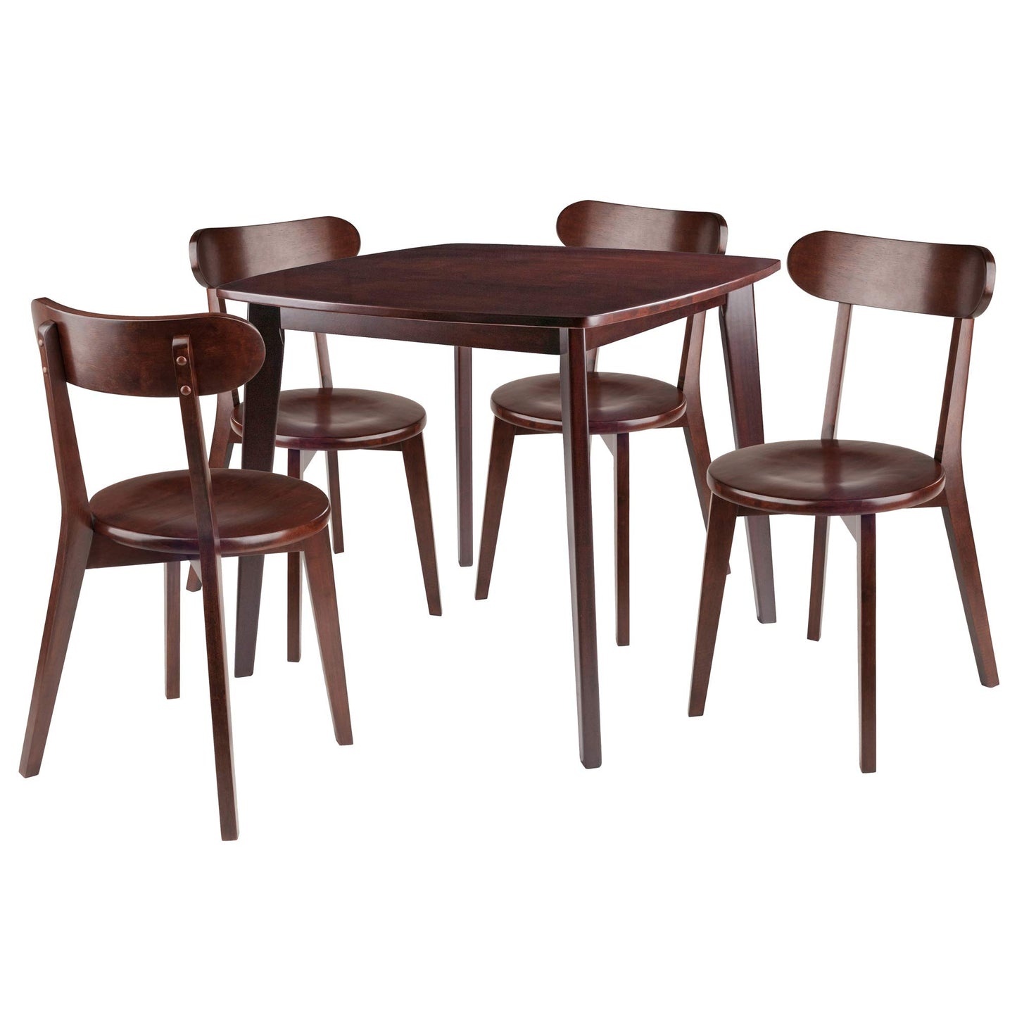 childrens table and chair sets | CasaFoyer Exquisite Pauline 5-Pc Table & Chair Set | Solid Wood | Walnut Finish | Ideal for Smaller Spaces | Assembly Required | 34W x 34D x 29.33H | casafoyer.myshopify.com