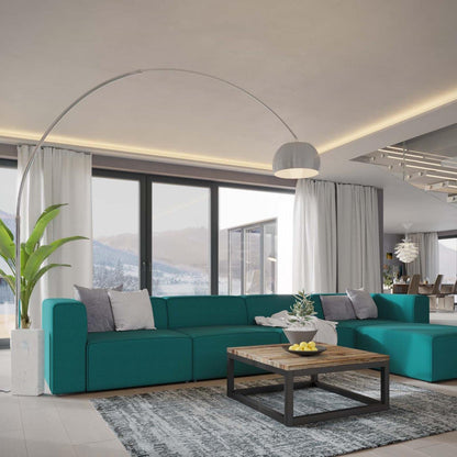 kitchen and dining room sets | CasaFoyer Mingle 5-Piece Modular Sectional Sofa Set - Teal | Spacious & Comfortable | High-Quality Polyester | Stylish & Durable | Ideal for Contemporary Decors | casafoyer.myshopify.com