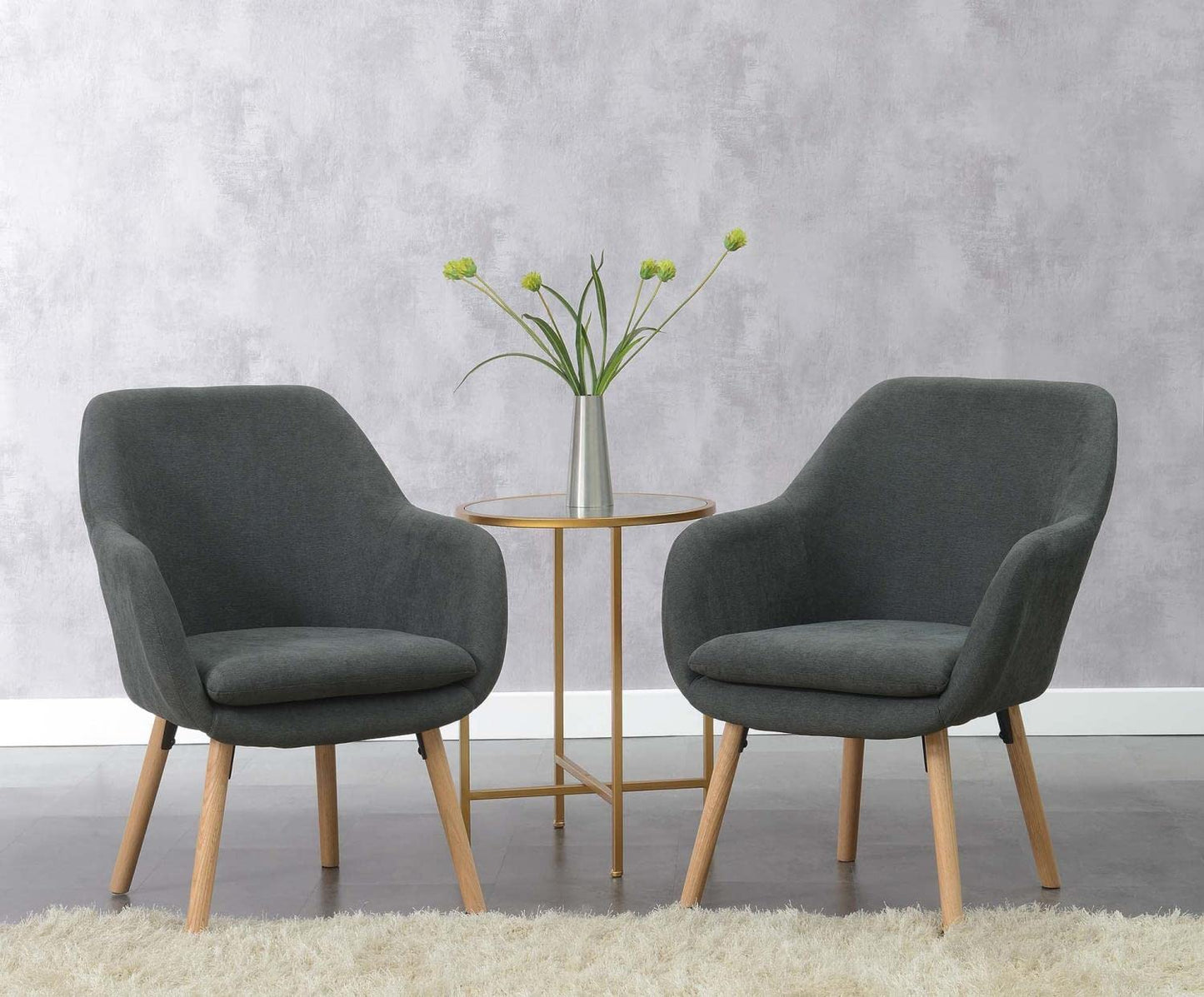 TABLE | CasaFoyer Take a Seat Charlotte Accent Chair | Stylish & Versatile | Solid Red Oak Legs | Linen Fabric | Detachable Foam Cushion | Perfect for Living Room or Office Upgrade | Mix & Match Available | casafoyer.myshopify.com
