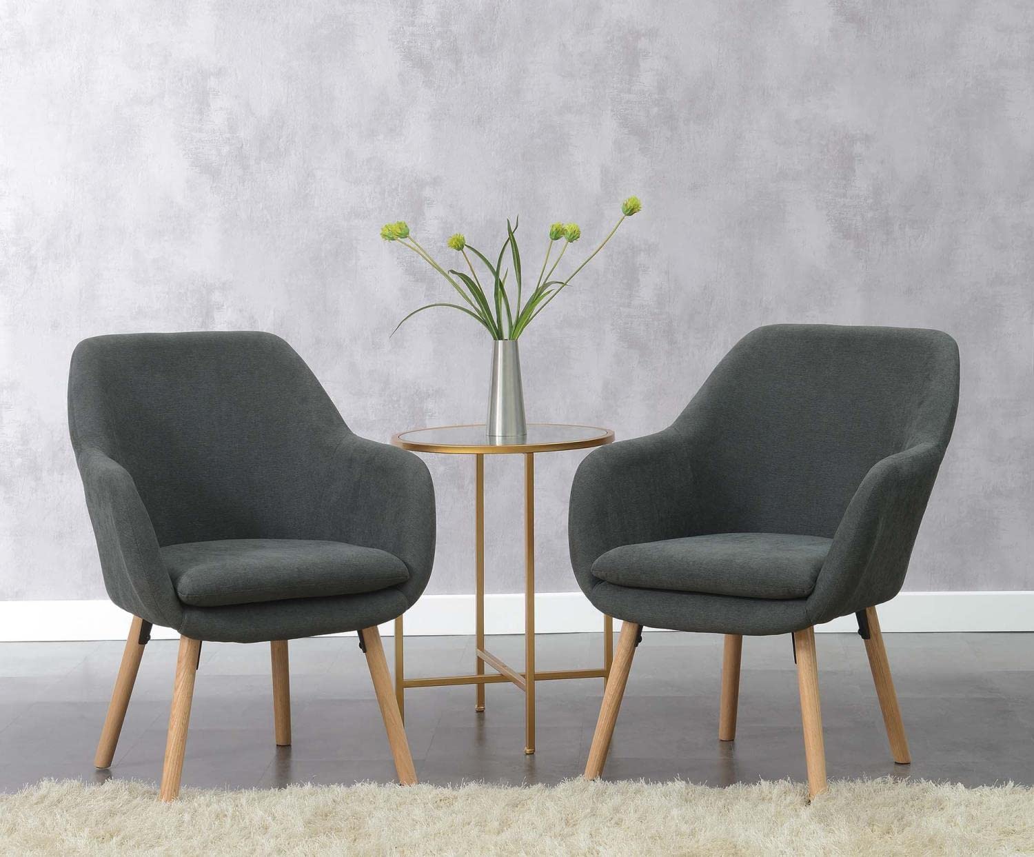TABLE | CasaFoyer Take a Seat Charlotte Accent Chair | Stylish & Versatile | Solid Red Oak Legs | Linen Fabric | Detachable Foam Cushion | Perfect for Living Room or Office Upgrade | Mix & Match Available | casafoyer.myshopify.com