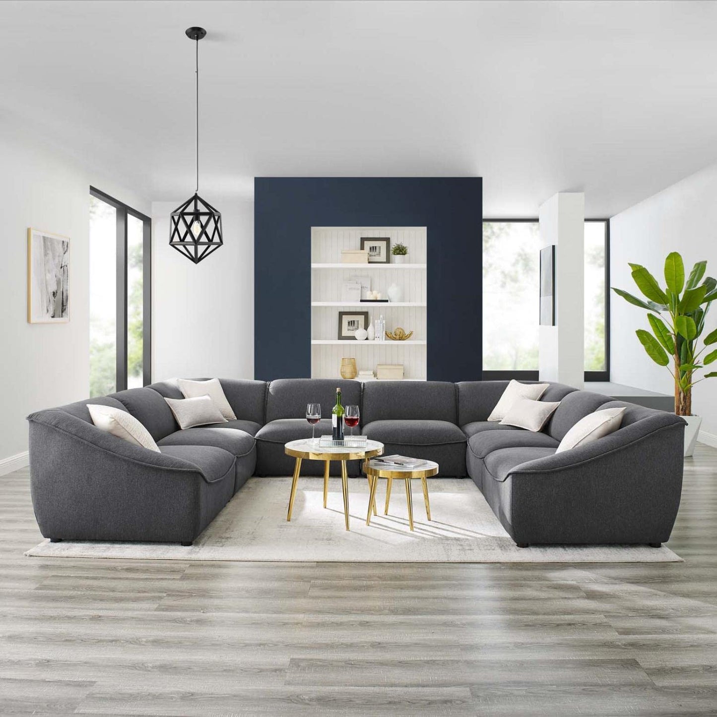kitchen and dining room sets | CasaFoyer Comprise Upholstered 8-Piece Sectional Sofa | Ultimate Comfort | French Piping | Dense Foam Padding | Solid Wood Construction | Customizable Living Room Furniture | casafoyer.myshopify.com