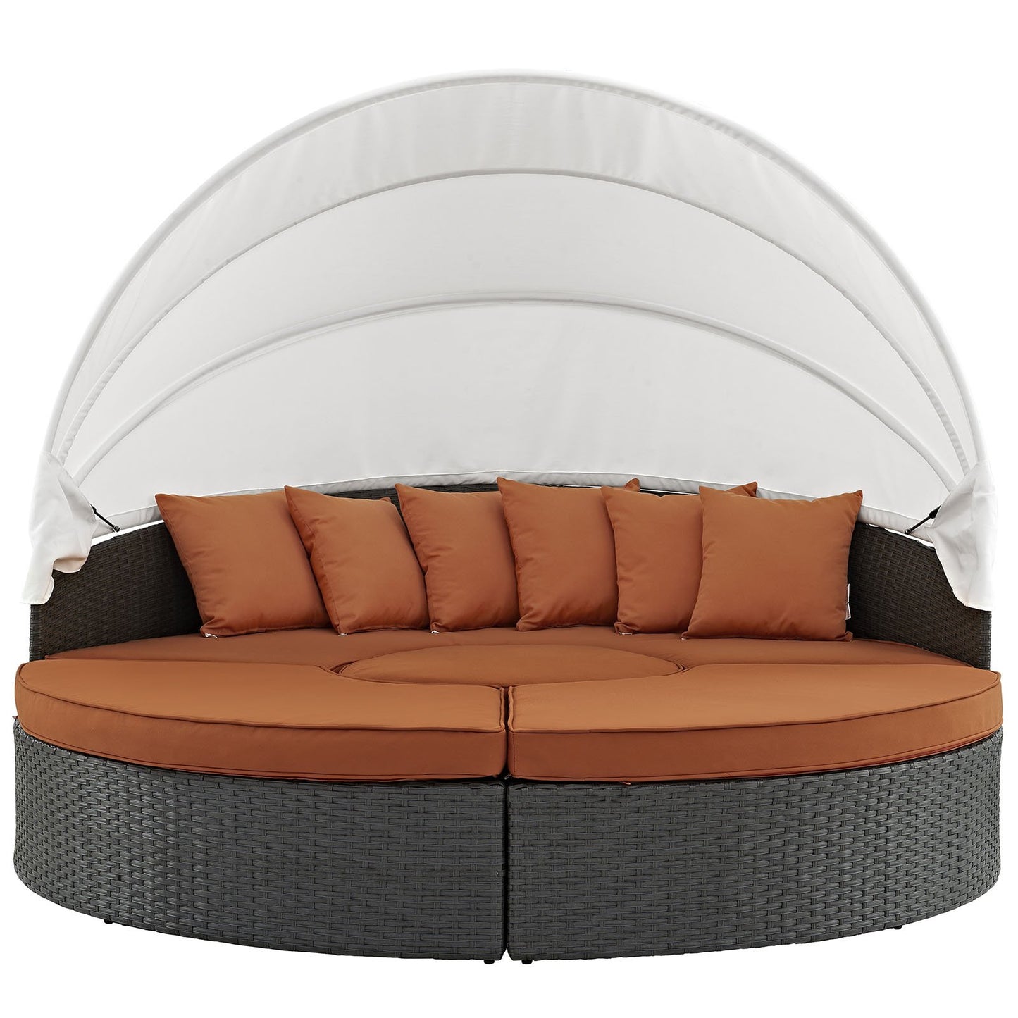 executive chairs | CasaFoyer Sojourn Outdoor Patio Furniture Collection | Sectional Sofa Daybed with Retractable Canopy | Sunbrella Cushions | Synthetic Rattan Weave | UV Protection | Aluminum Frame | Includes Bed, Coffee Table, Ottomans | casafoyer.myshopify.com