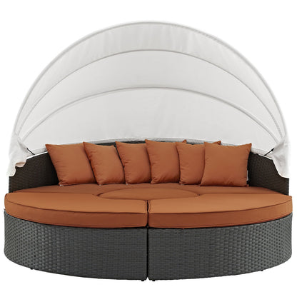 executive chairs | CasaFoyer Sojourn Outdoor Patio Furniture Collection | Sectional Sofa Daybed with Retractable Canopy | Sunbrella Cushions | Synthetic Rattan Weave | UV Protection | Aluminum Frame | Includes Bed, Coffee Table, Ottomans | casafoyer.myshopify.com