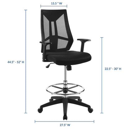home office desk chairs | CasaFoyer Extol Office Chair | Adjustable | Ergonomic | Breathable Mesh | Lumbar Support | Chrome Foot Ring | 331 lbs Weight Capacity | casafoyer.myshopify.com