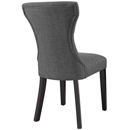 home office desk chairs | CasaFoyer Silhouette Button Tufted Tapered Back Fabric Upholstered Dining Side Chair Set | Elegant & Sophisticated | Comfortable & Stylish | Solid Wood Frame | Set of 2 | casafoyer.myshopify.com