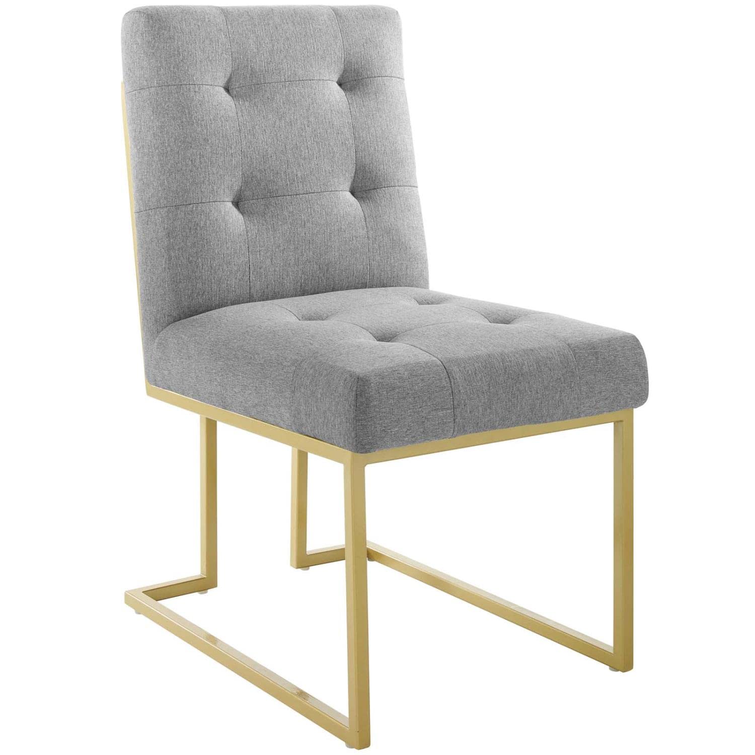 home office desk chairs | CasaFoyer Privy | Gold Stainless Steel Dining Chair | Art Deco Design | Polyester Upholstery | Gold Base | No Assembly | 331 lbs Weight Capacity | casafoyer.myshopify.com