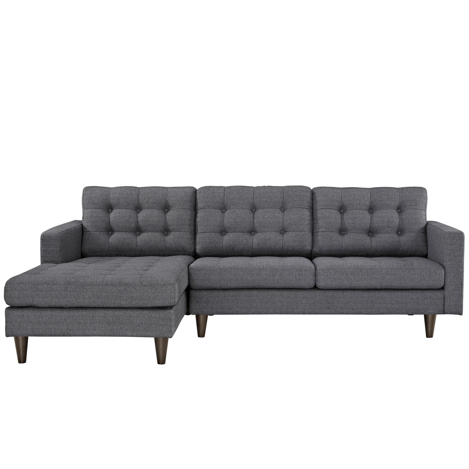 sofas | CasaFoyer Empress Left-Arm Sectional Sofa | Exquisite Design | Tufted Buttons | Luxurious Cushions | Elegant Armrests | Gray | casafoyer.myshopify.com