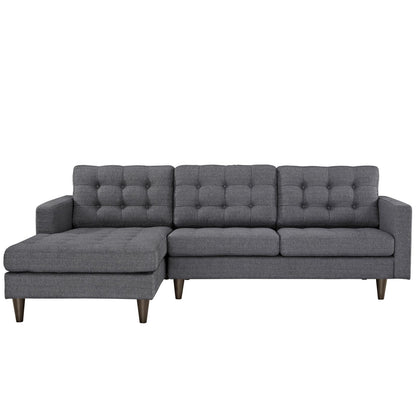 sofas | CasaFoyer Empress Left-Arm Sectional Sofa | Exquisite Design | Tufted Buttons | Luxurious Cushions | Elegant Armrests | Gray | casafoyer.myshopify.com