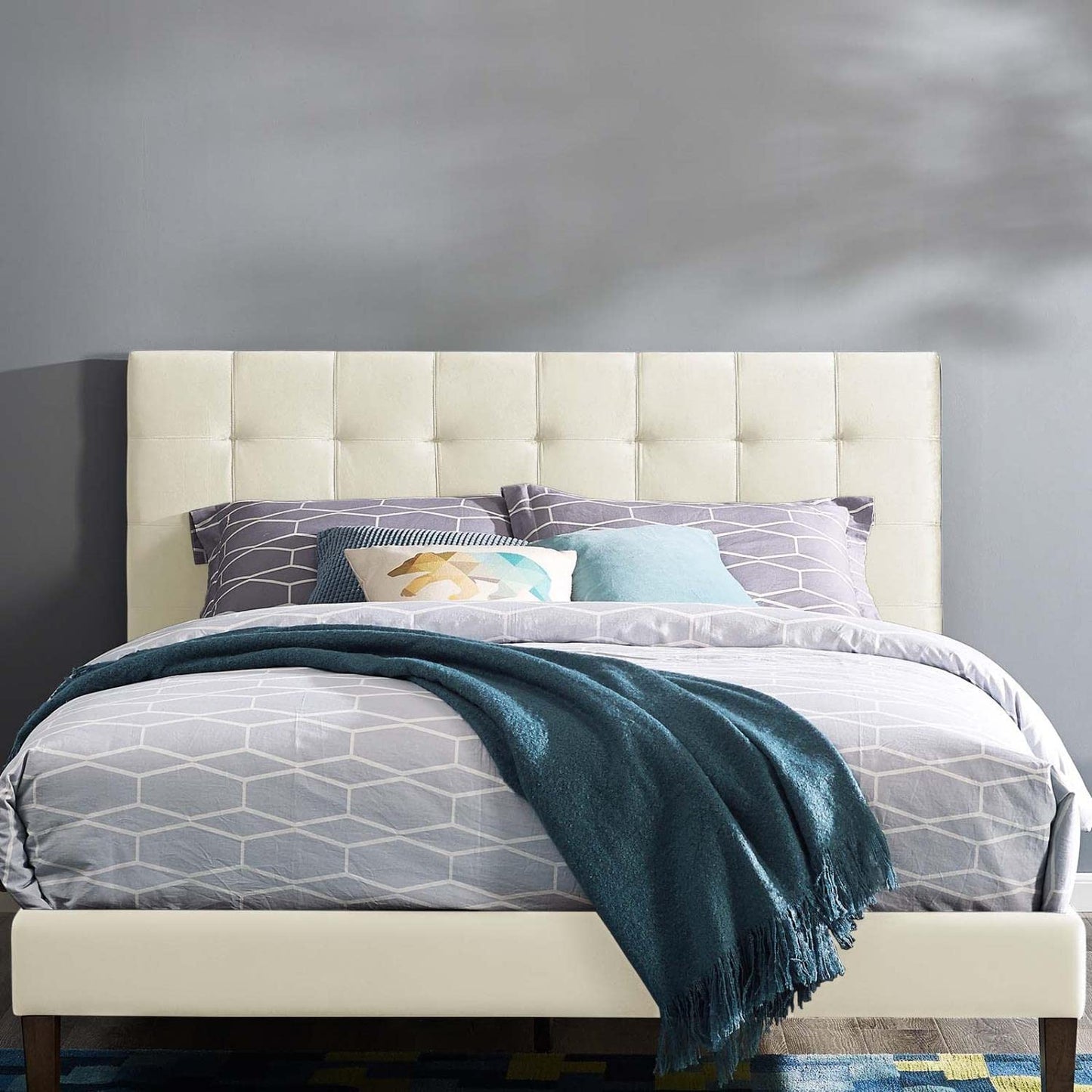 headboards | CasaFoyer Paisley Twin Headboard | Soft Velvet | Biscuit Tufting | Stain-Resistant | Adjustable Height 46-54 | Extra Wide Black-Stained Legs | casafoyer.myshopify.com