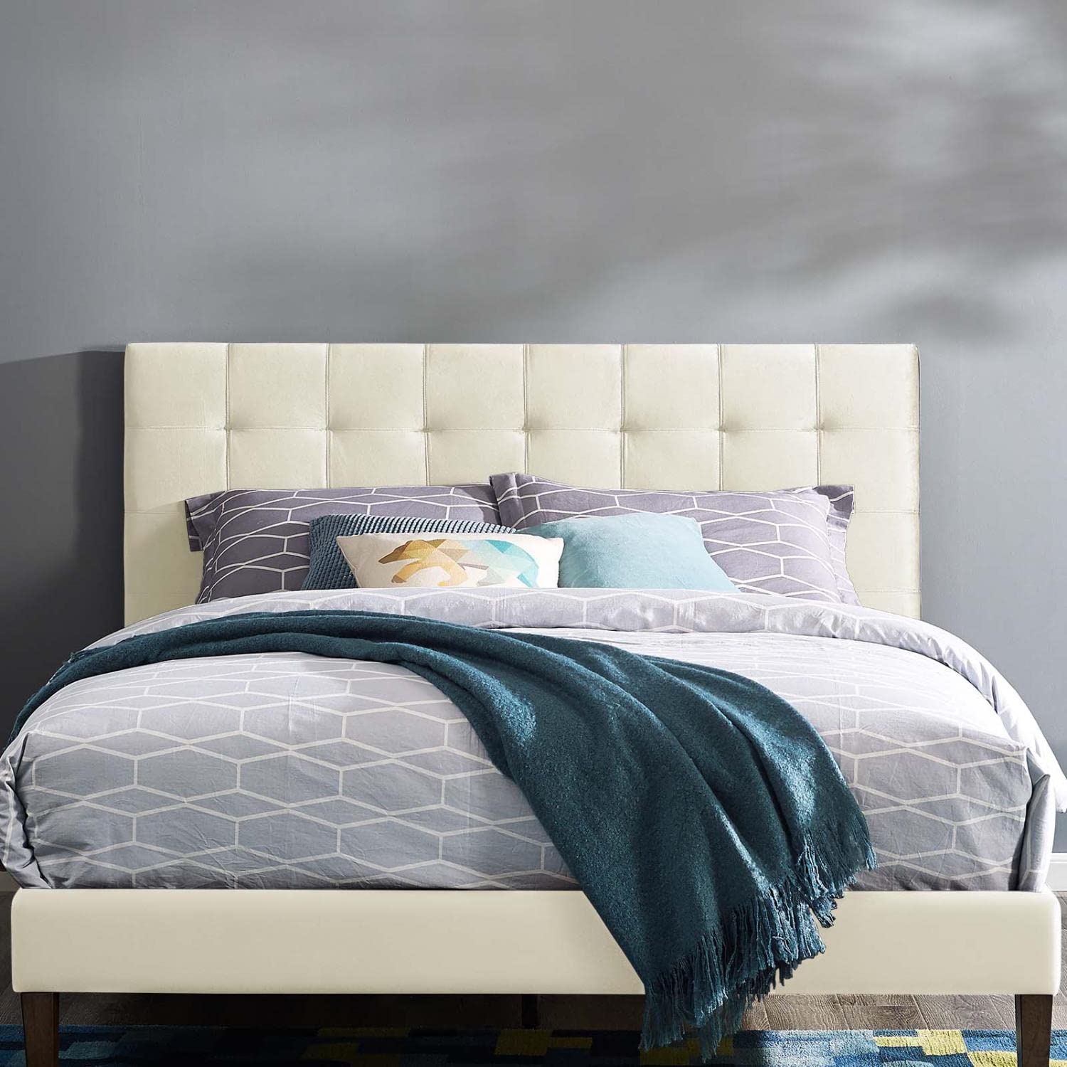 headboards | CasaFoyer Paisley Twin Headboard | Soft Velvet | Biscuit Tufting | Stain-Resistant | Adjustable Height 46-54 | Extra Wide Black-Stained Legs | casafoyer.myshopify.com