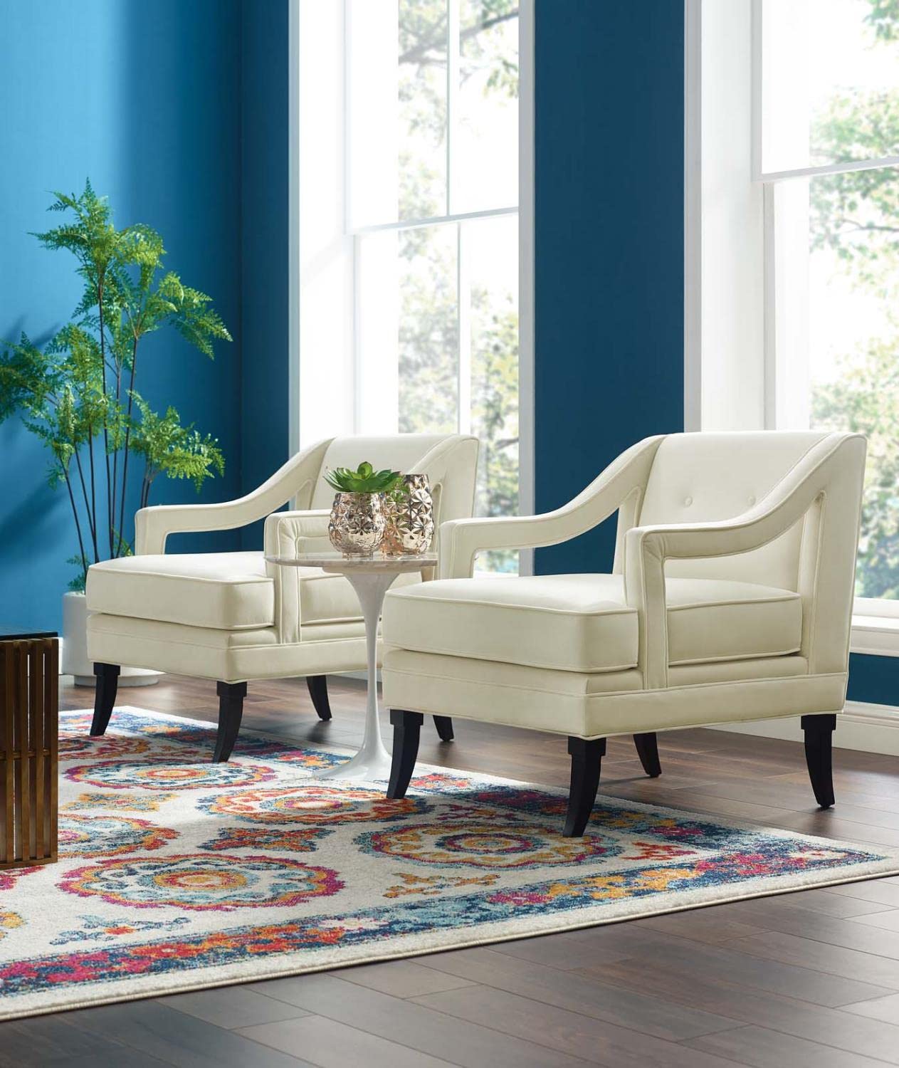 kitchen and dining room sets | CasaFoyer Concur Performance Velvet Armchair Set of 2 | Sleek Design | Stain-Resistant | Plush Cushion | Machine Washable Cover | Birch Wood Legs | casafoyer.myshopify.com